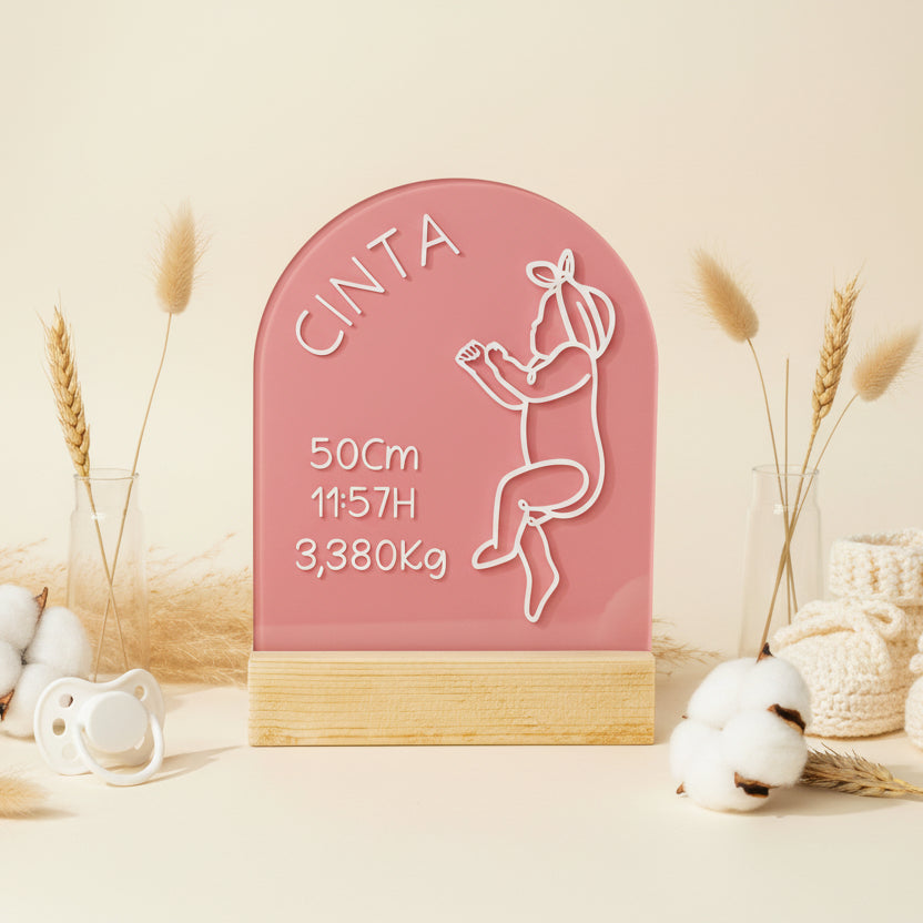 Placa nacimiento con base