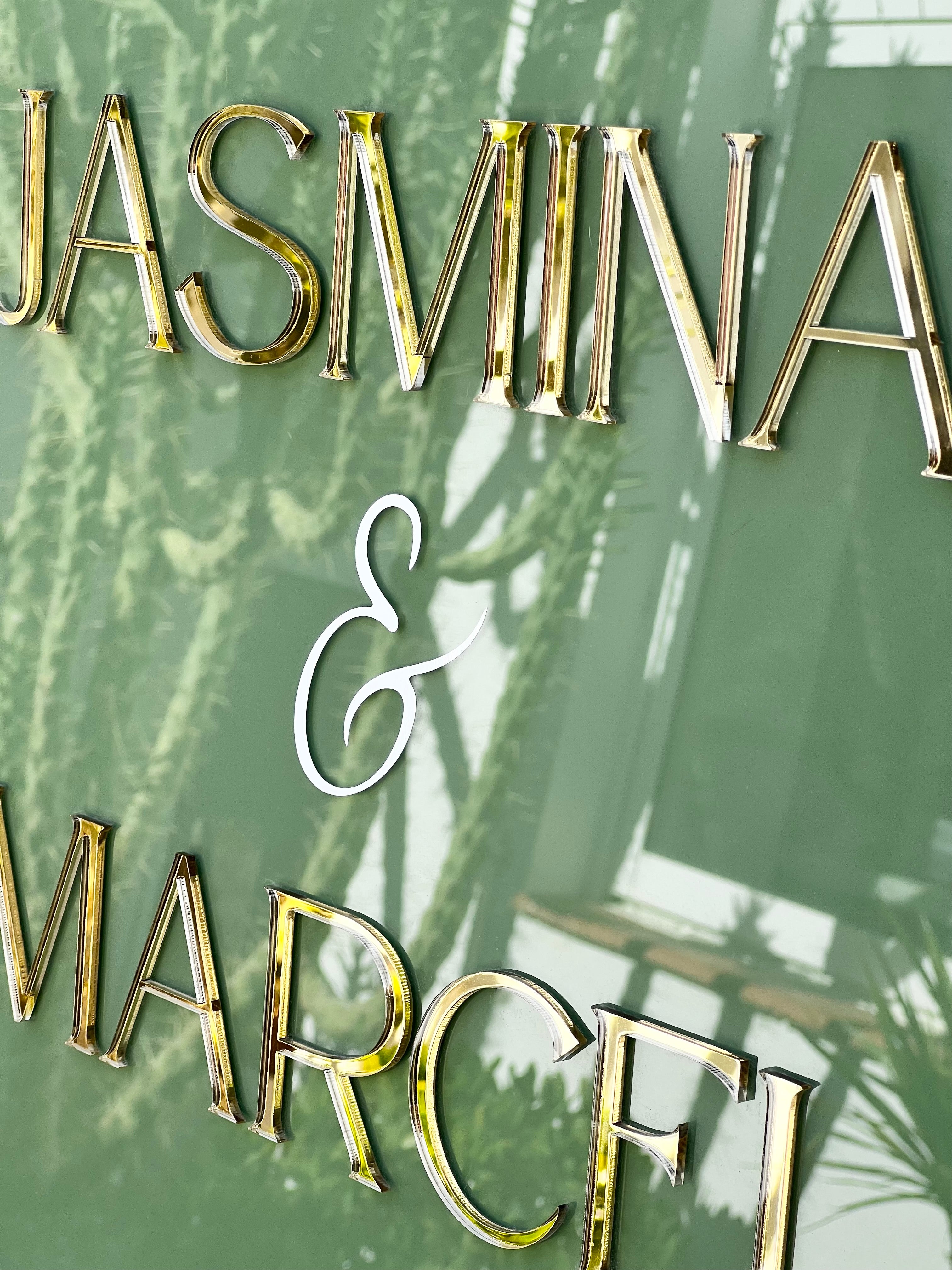 Colección Éclat – Cartel de Bienvenida en Metacrilato con Letras en Relieve