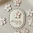 Cumplemés flor/círculo velcro