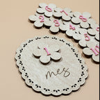 Cumplemés flor/círculo velcro