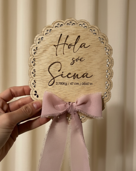 Placa vintage- "hola soy..."