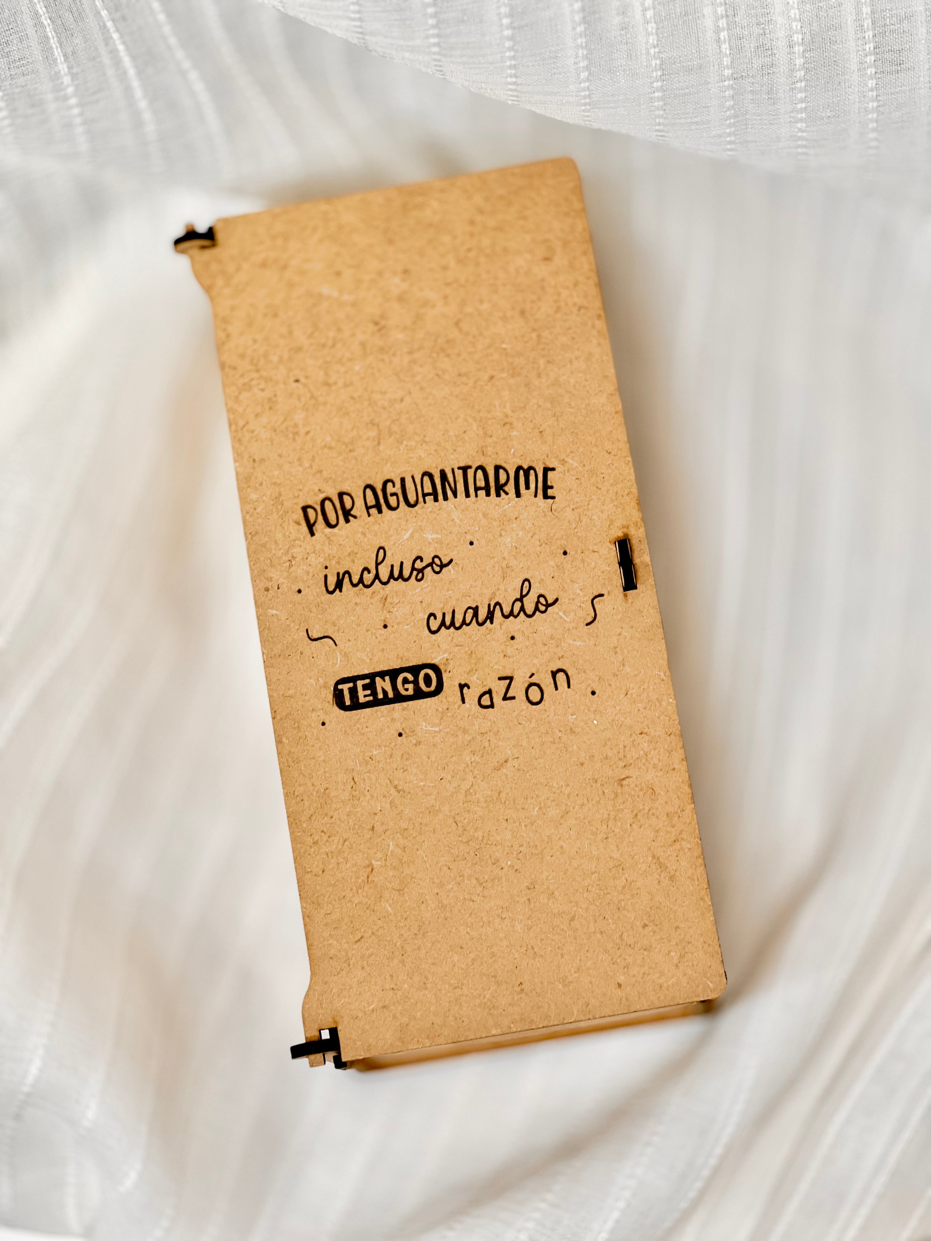 Caja Copa Vino con Frase