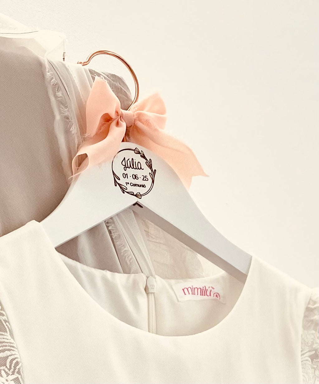 Percha personalizada-Comunión/Dama de honor/Pubilla