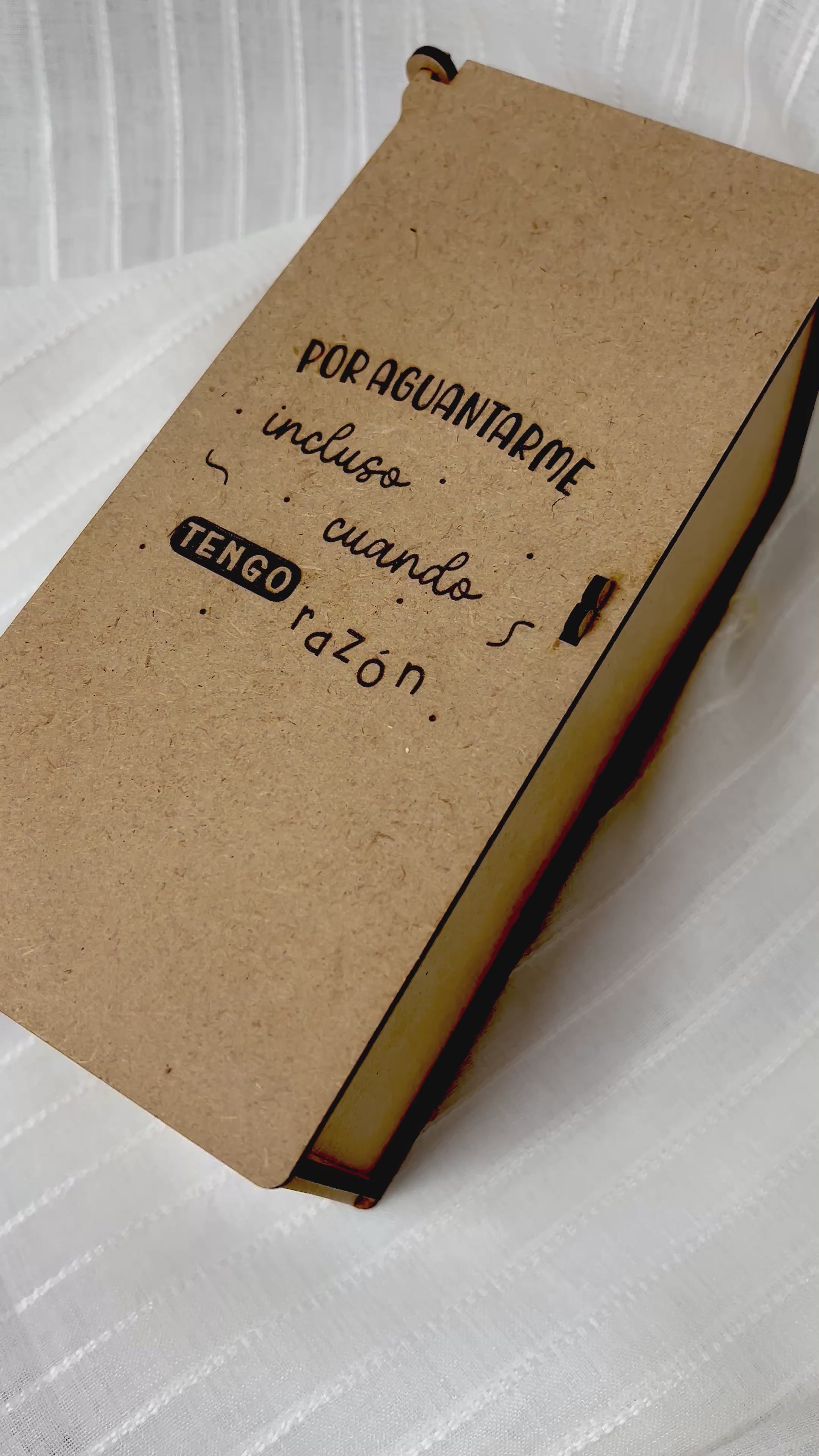 Caja Copa Vino con Frase